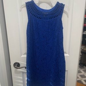 Jessica Howard Blue Lace Mini Dress